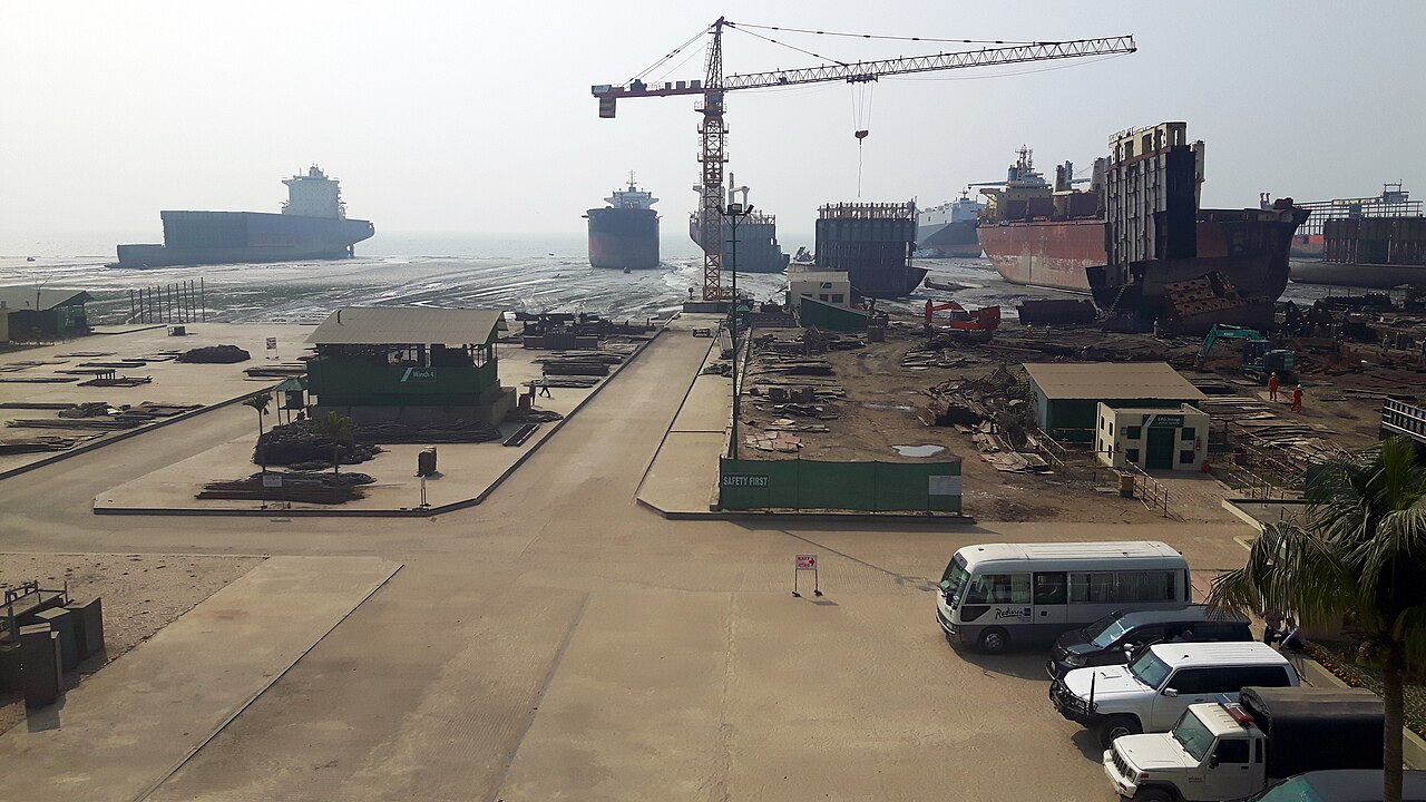 Ship recycling yard in Bangladesh