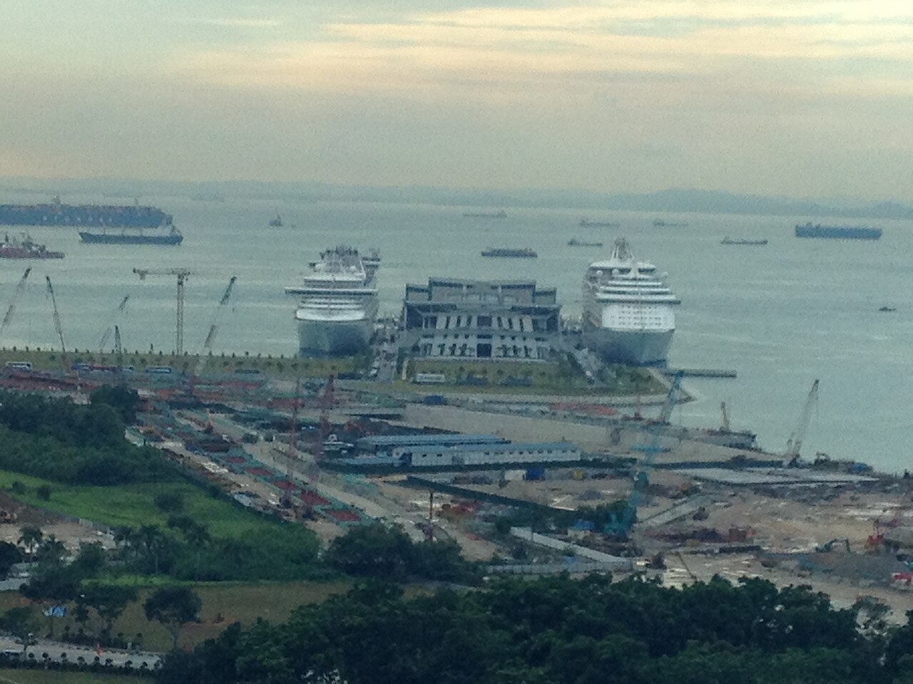 Cruise ships at Marina Bay Cruise Centre, Singapore
