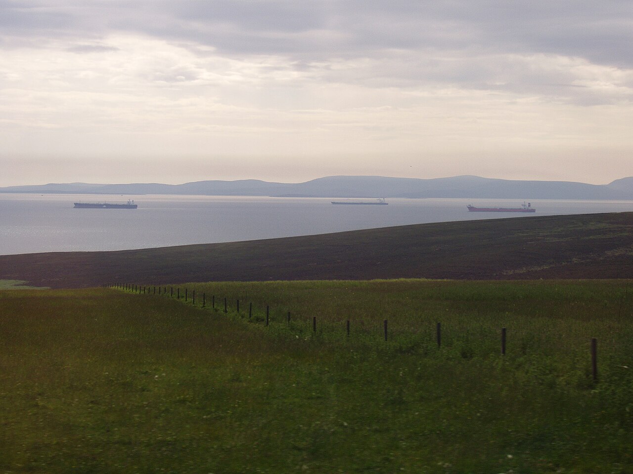 Oil tankers riding at anchor
